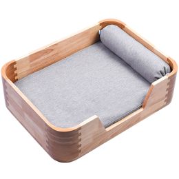 INSTACHEW Nakori Pet Bed with Rounded Edge Design, Removable Covers, and Pillow, Soft Bed, Comfortable Couch for Cats and Puppies