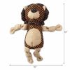 Bone Dry Lion With Squeaker Burlap Pet Toy